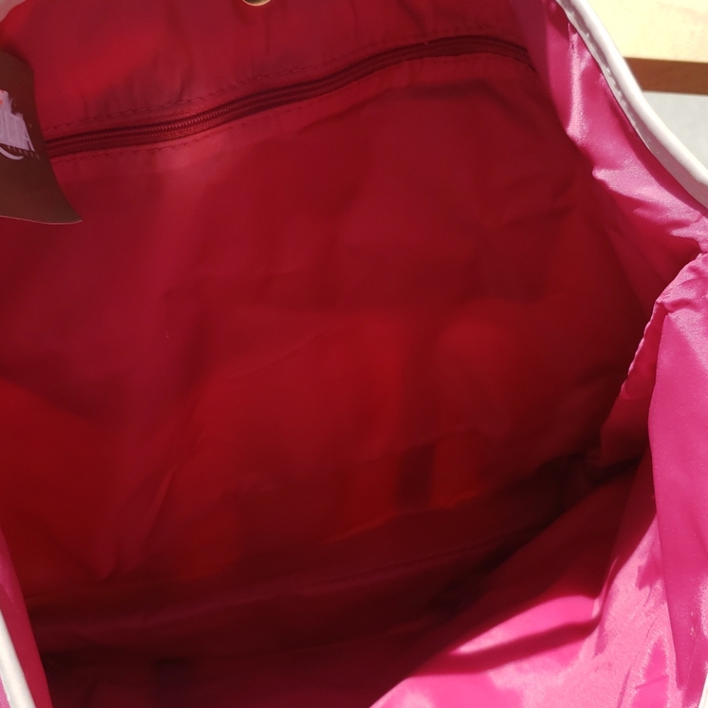 Very cute fun hot pink vegan tote